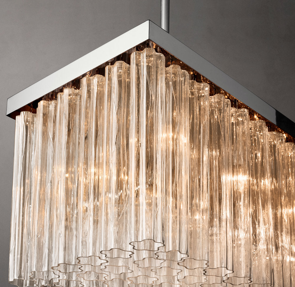 Grand Blown Glass Island Chandelier