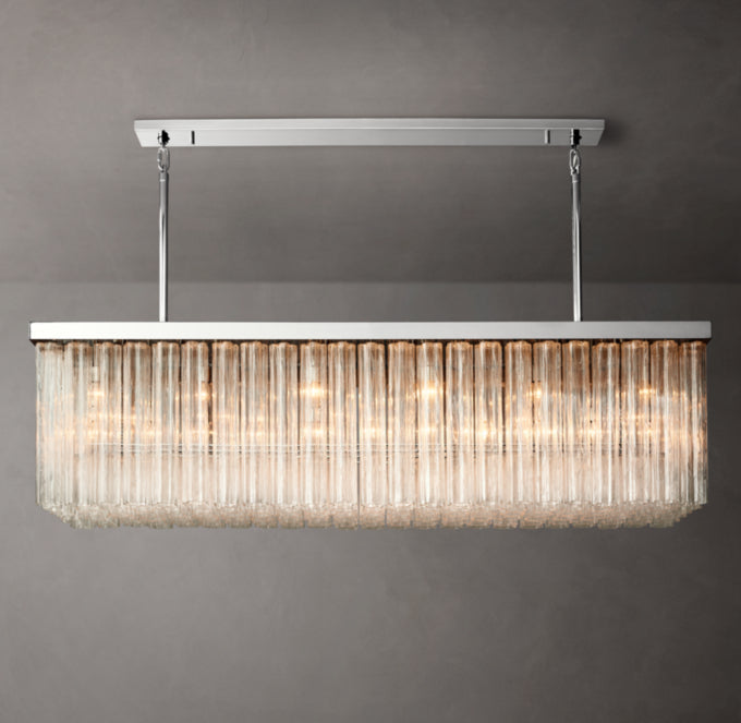 Grand Blown Glass Island Chandelier