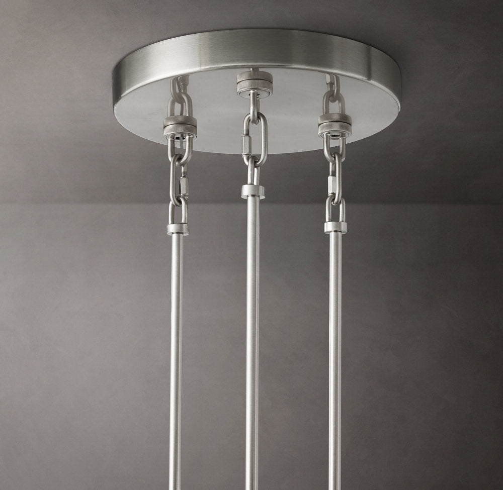 Grand Clear Glass Coastal Ring Chandelier