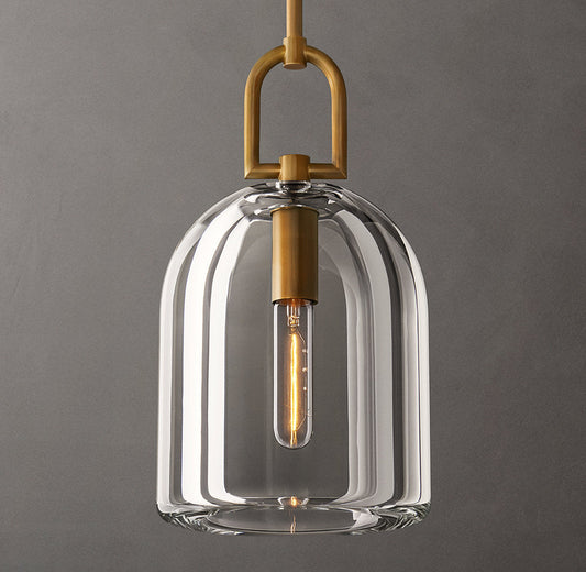 Hand-Carved Crystal Cloche Pendant