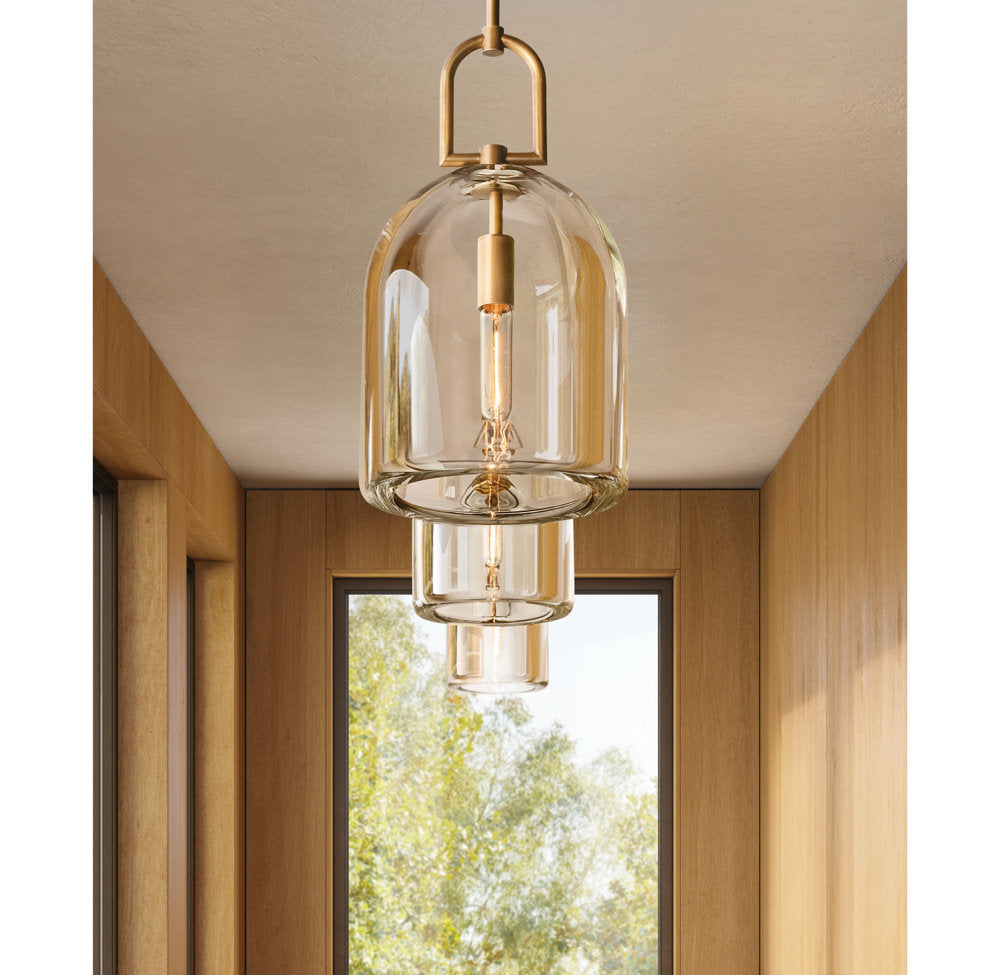 Hand-Carved Crystal Cloche Pendant