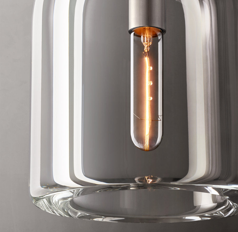Hand-Carved Crystal Cloche Pendant