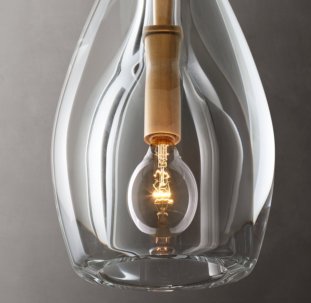 Hand-Carved Crystal Flute Sconce