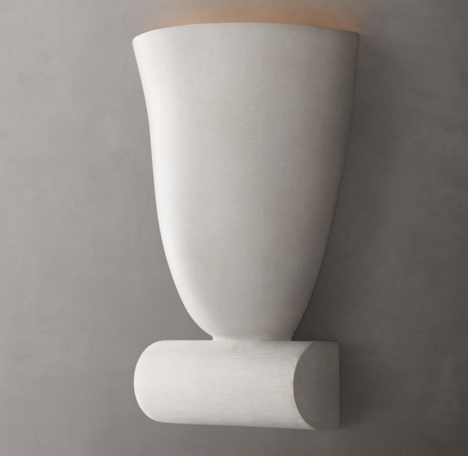 Hand-Finished Plaster Grand Sconce