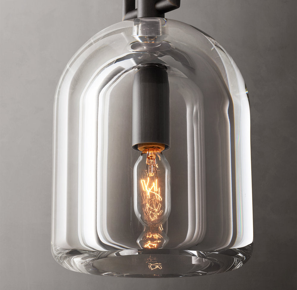 Hand-Turned Crystal Cloche Sconce