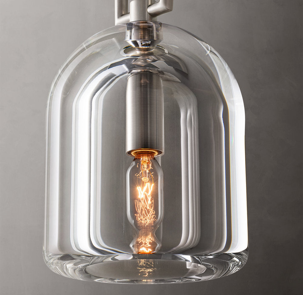 Hand-Turned Crystal Cloche Sconce