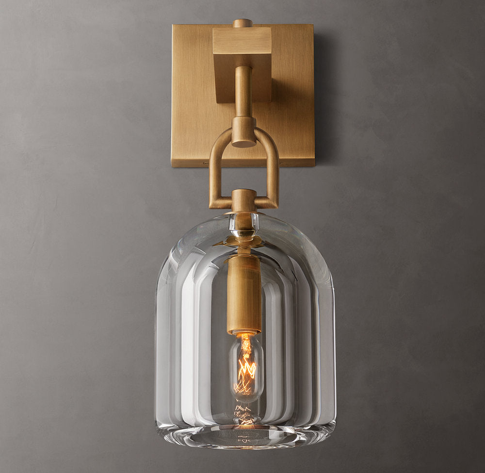 Hand-Turned Crystal Cloche Sconce