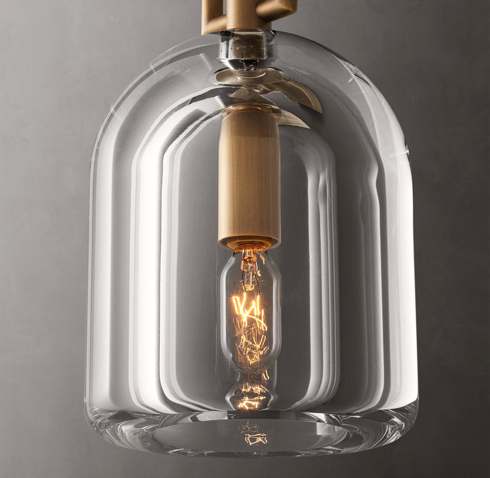 Hand-Turned Crystal Cloche Sconce