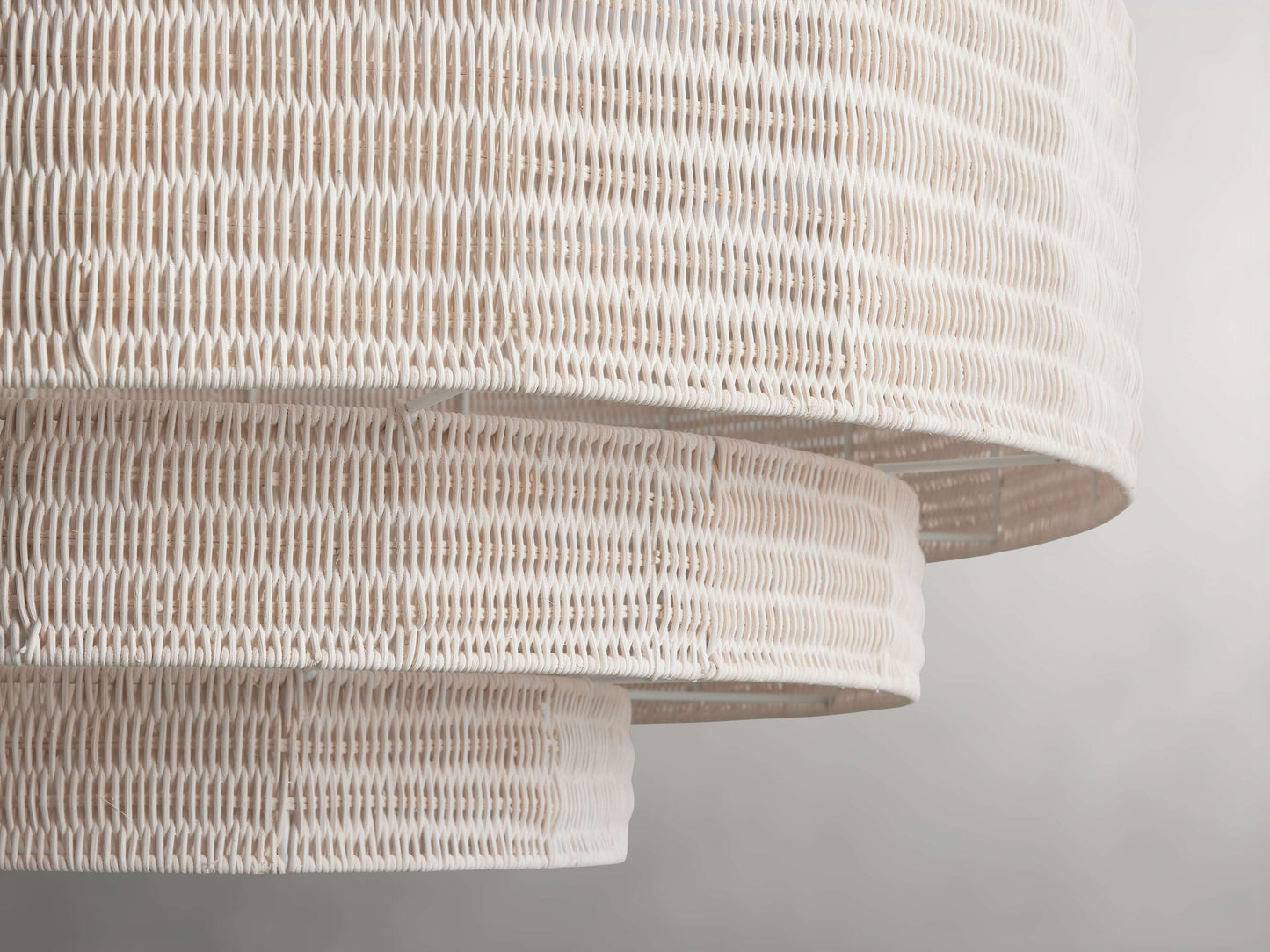 Handwoven Rattan Tiered Chandelier