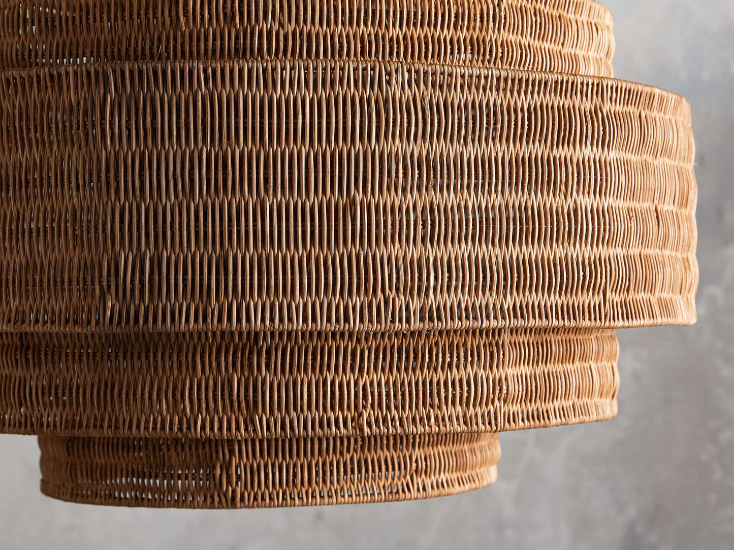 Handwoven Rattan Tiered Chandelier