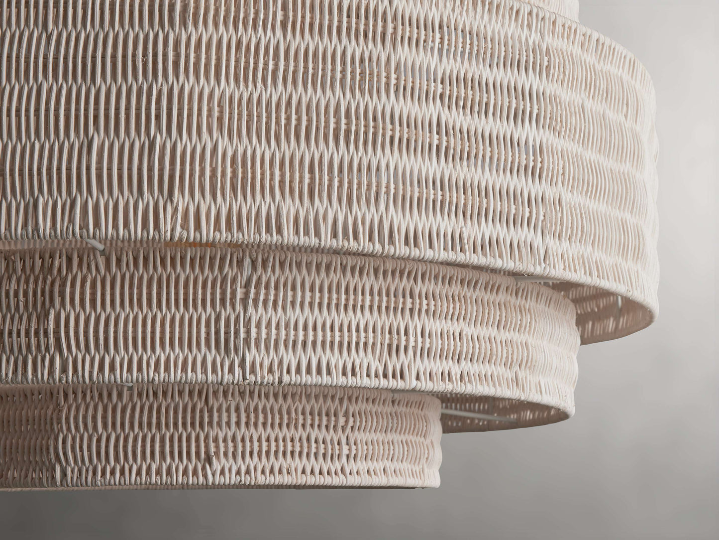 Handwoven Rattan Tiered Chandelier