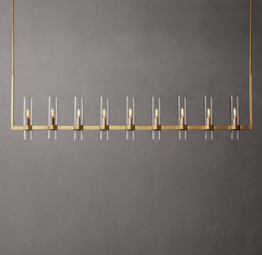 High-CRI Blown Glass Linear Chandelier