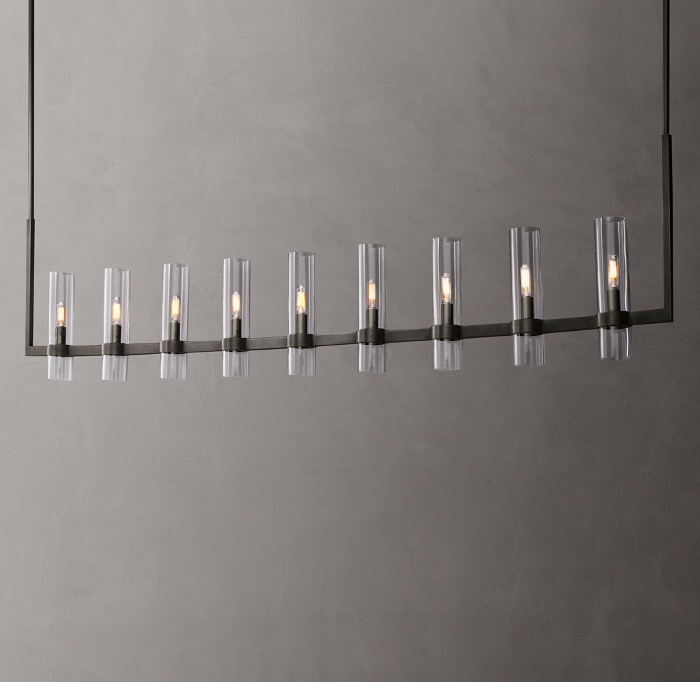 High-CRI Blown Glass Linear Chandelier