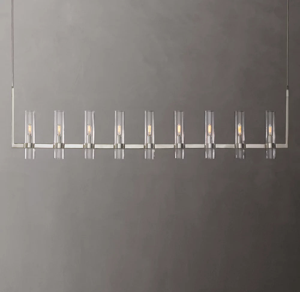 High-CRI Blown Glass Linear Chandelier