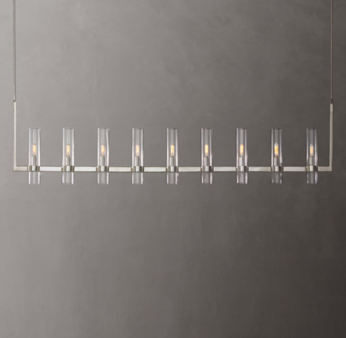 High-CRI Blown Glass Linear Chandelier