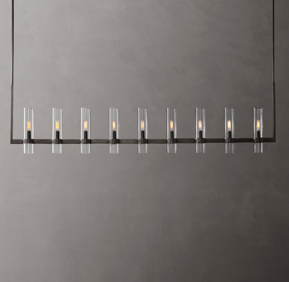 High-CRI Blown Glass Linear Chandelier