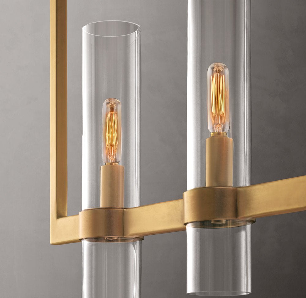 High-CRI Blown Glass Linear Chandelier