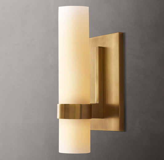 High-CRI Milk Glass Column Sconce