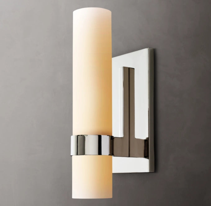 High-CRI Milk Glass Column Sconce
