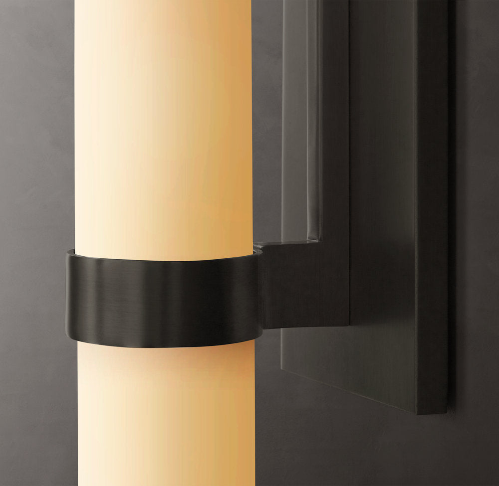 High-CRI Milk Glass Column Sconce