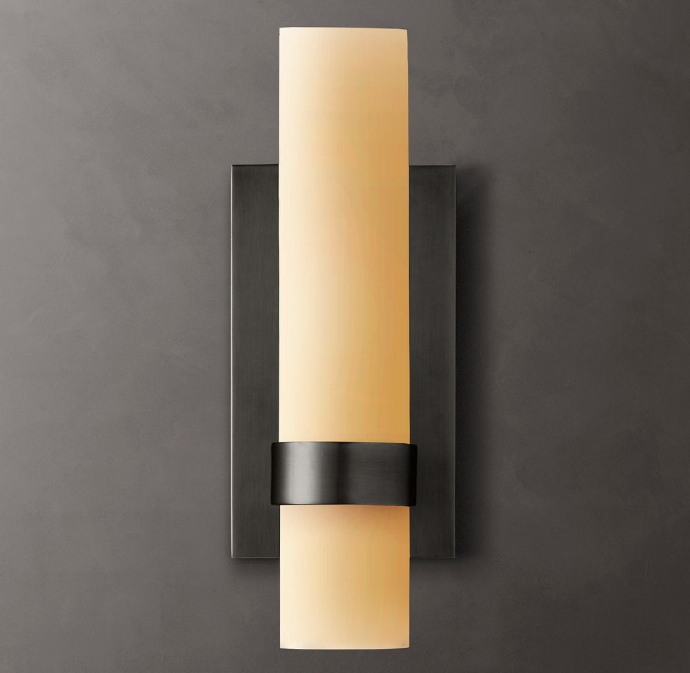 High-CRI Milk Glass Column Sconce