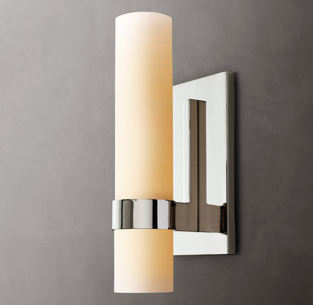 High-CRI Milk Glass Column Sconce