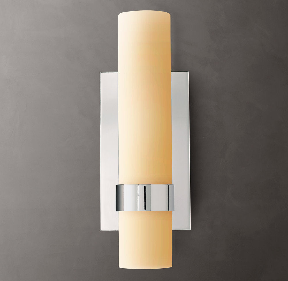 High-CRI Milk Glass Column Sconce