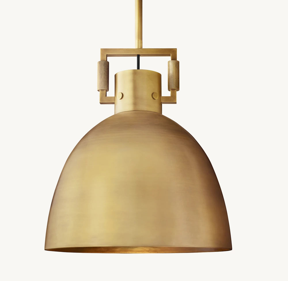 Industrial Metal Cloche Pendant