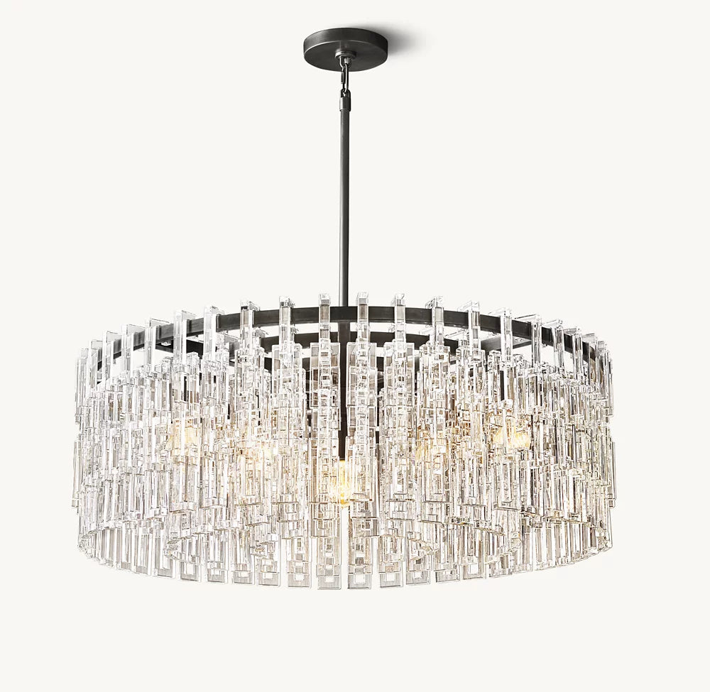 Interlocking Crystal Chain Chandelier