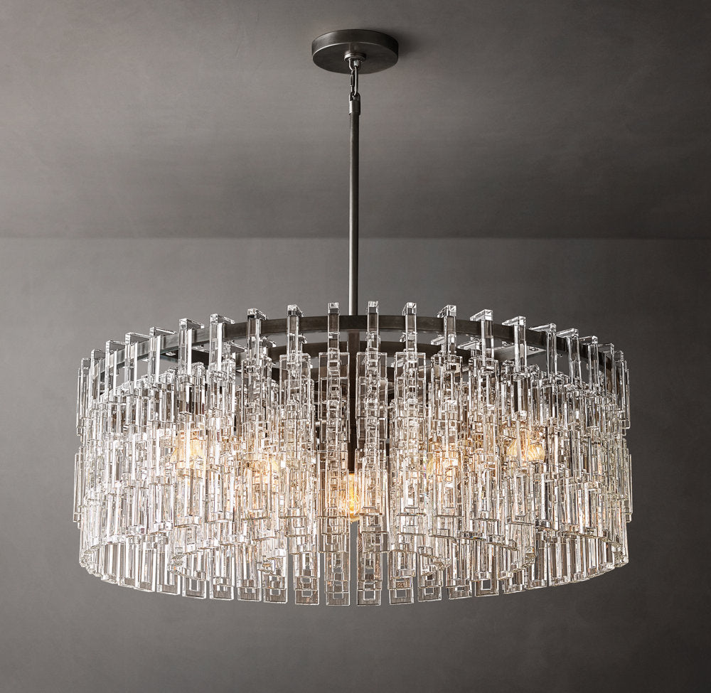 Interlocking Crystal Chain Chandelier