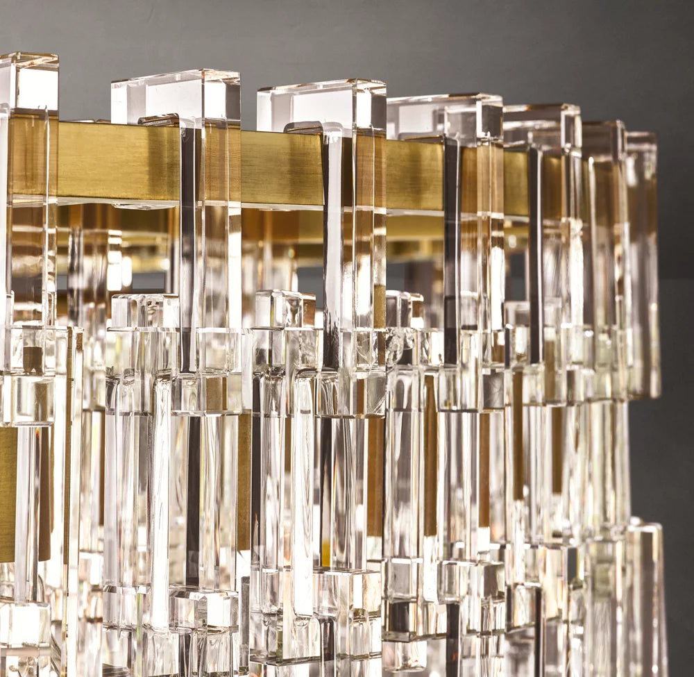 Interlocking Crystal Chain Chandelier