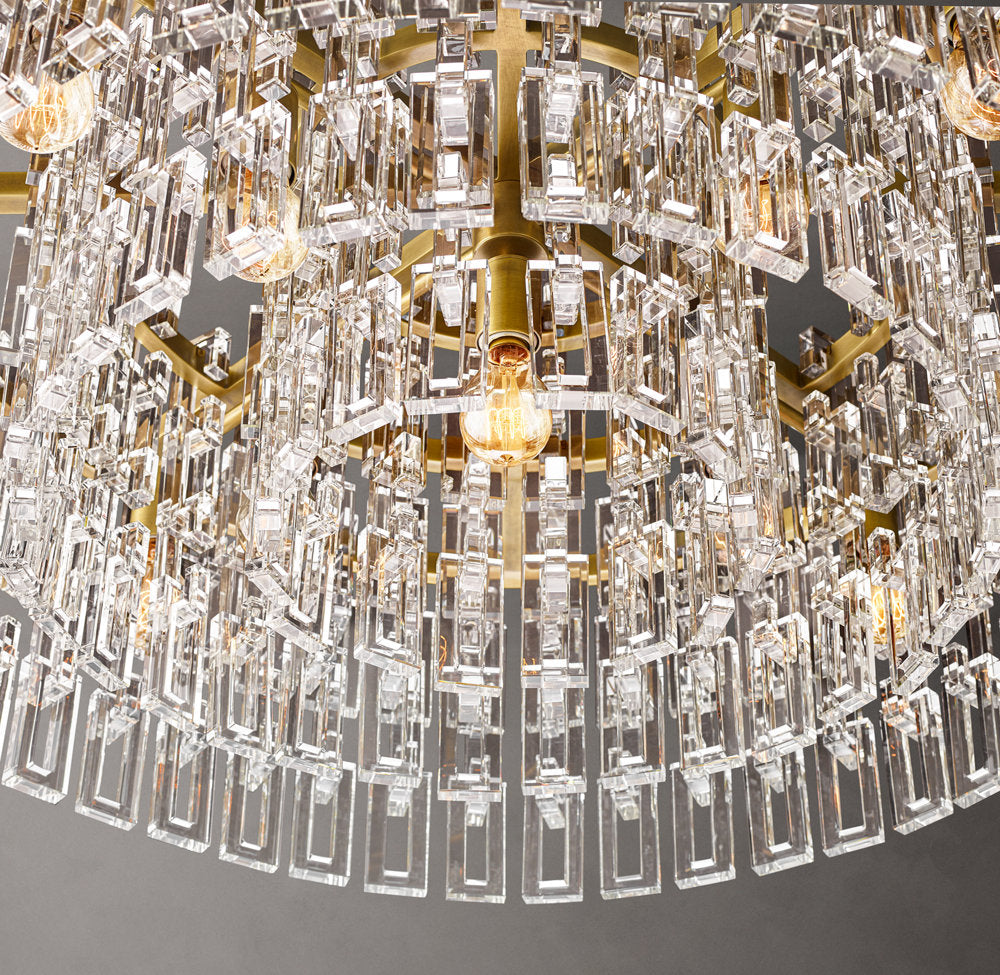 Interlocking Crystal Chain Chandelier