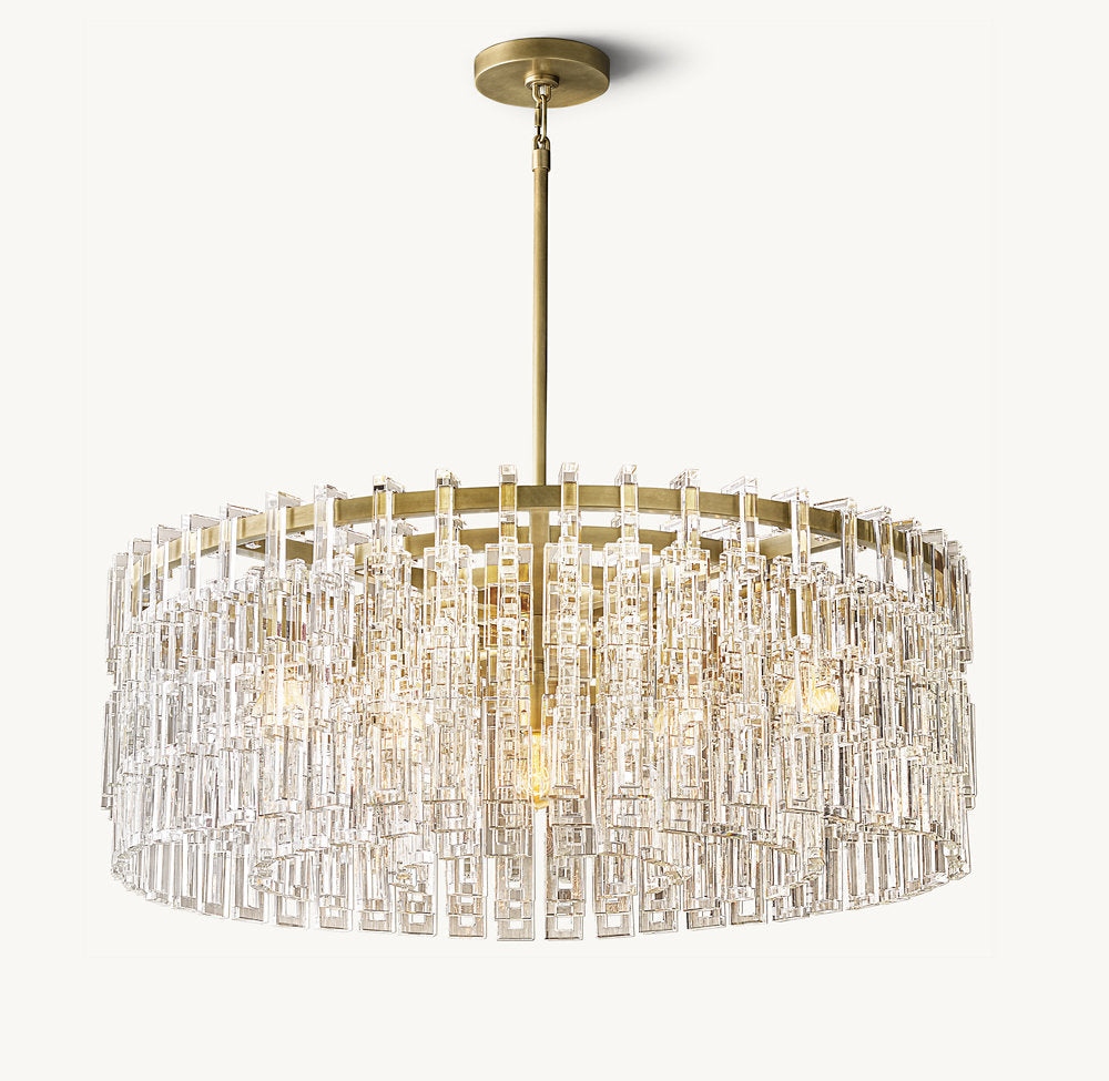 Interlocking Crystal Chain Chandelier