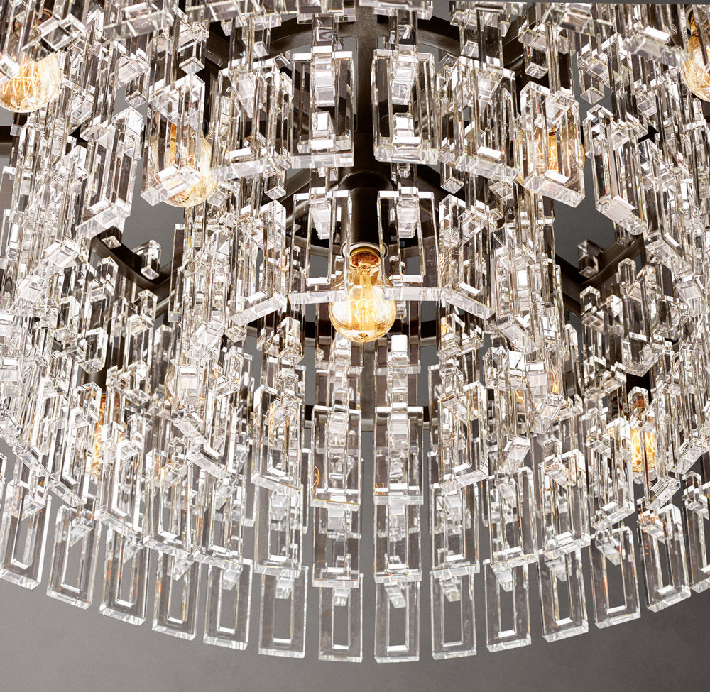 Interlocking Crystal Chain Chandelier