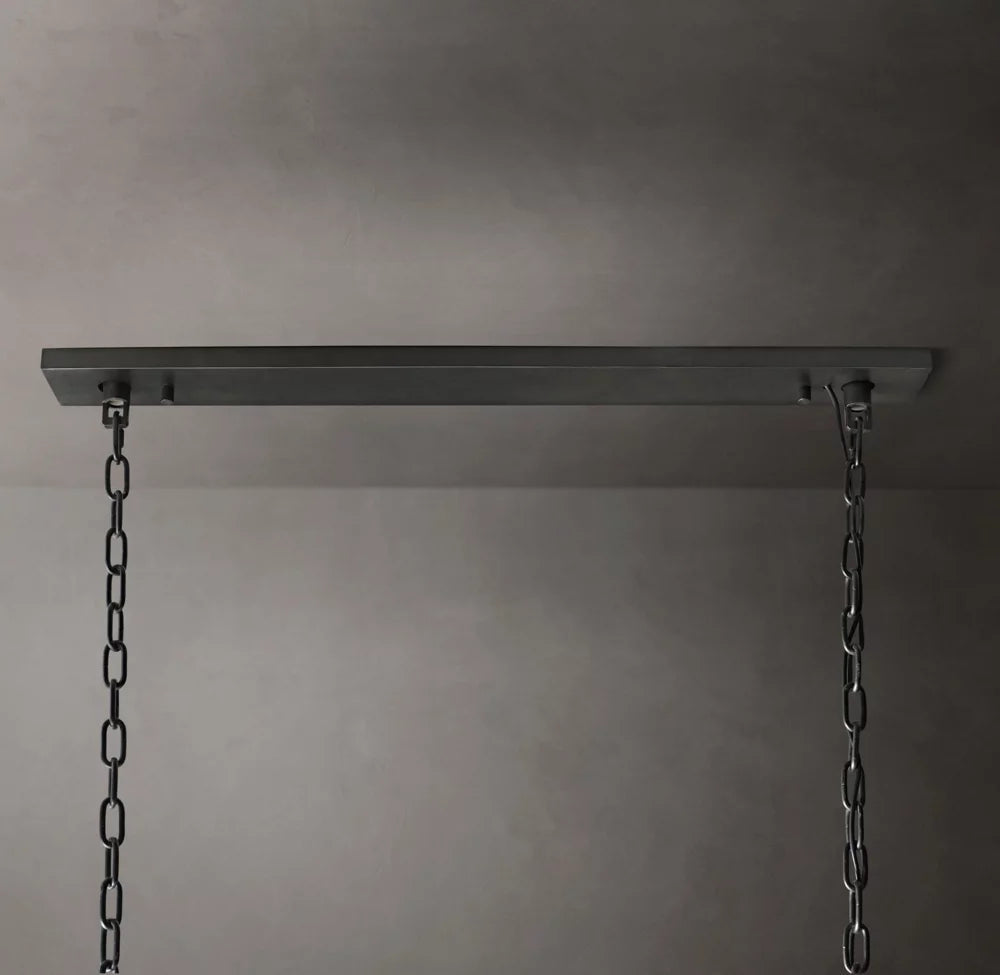 Iron Crystal Prism Island Chandelier