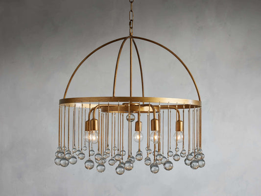 Italian Crystal Cage Chandelier