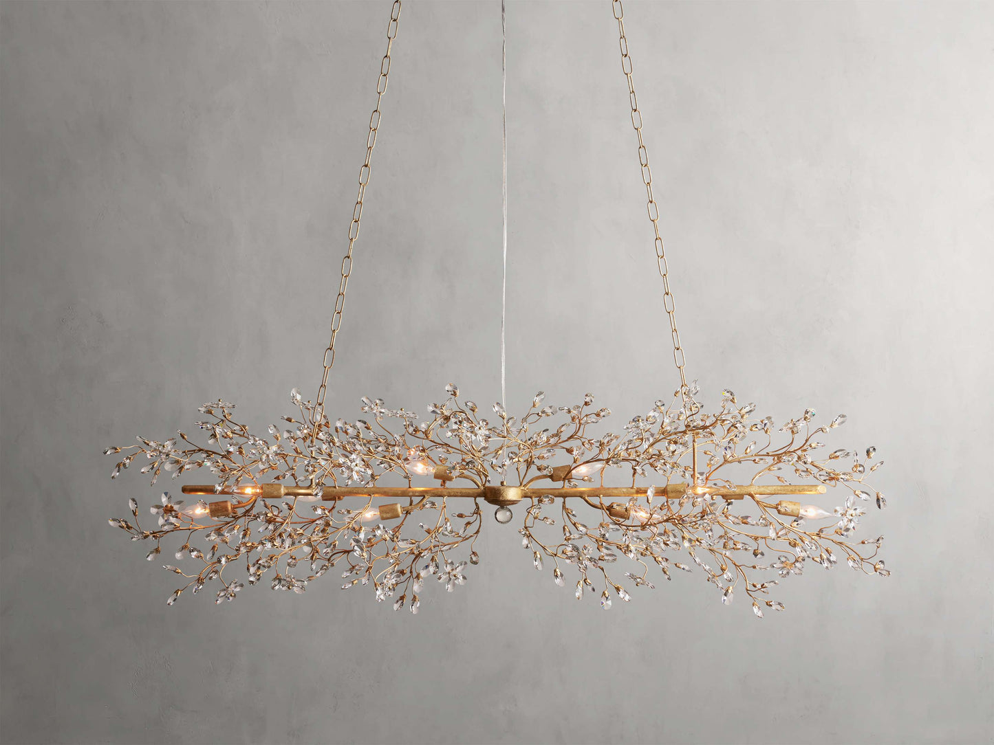 Italian Crystal Floral Branch Chandelier