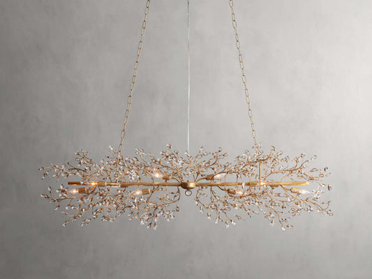 Italian Crystal Floral Branch Chandelier