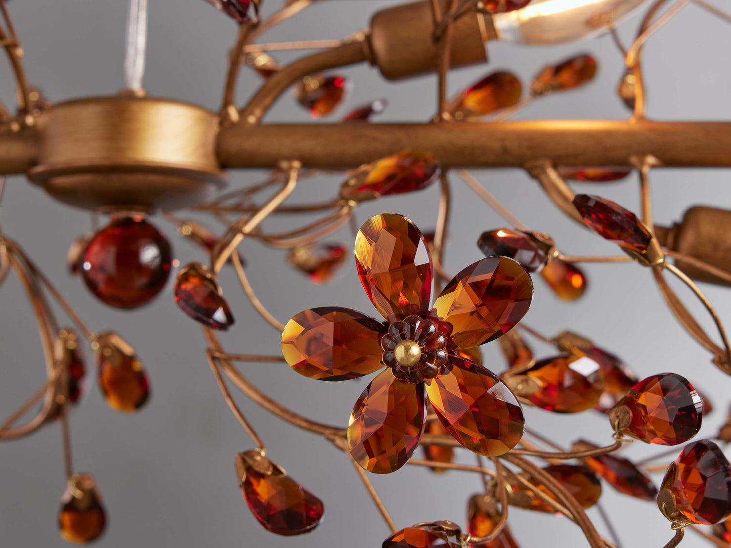Italian Crystal Floral Branch Chandelier