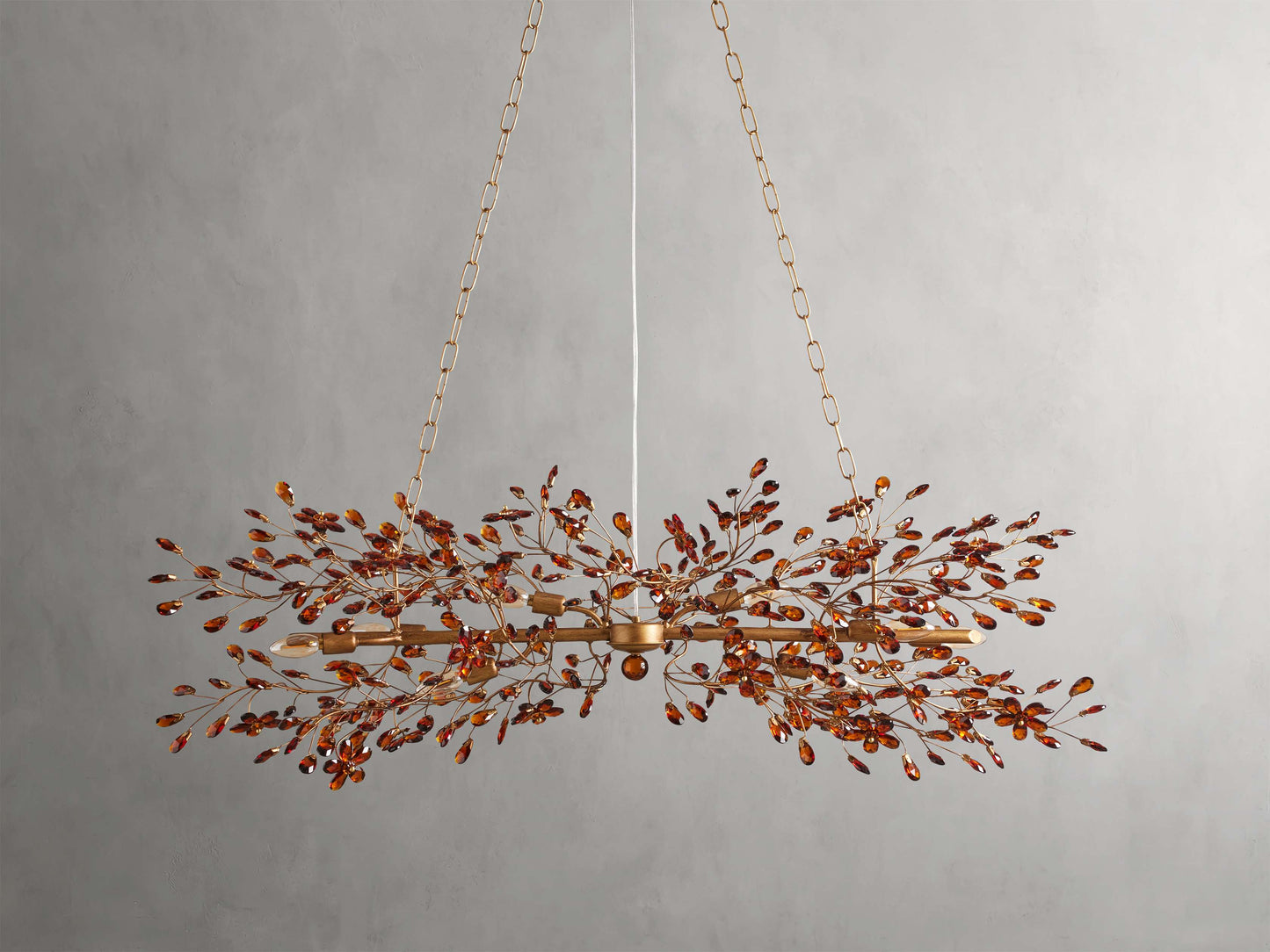 Italian Crystal Floral Branch Chandelier