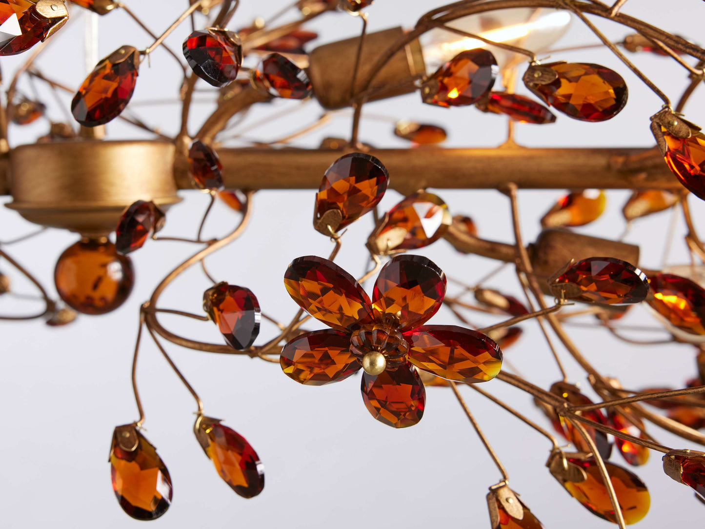 Italian Crystal Floral Branch Chandelier