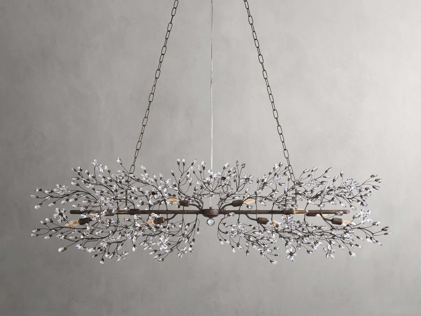 Italian Crystal Floral Branch Chandelier