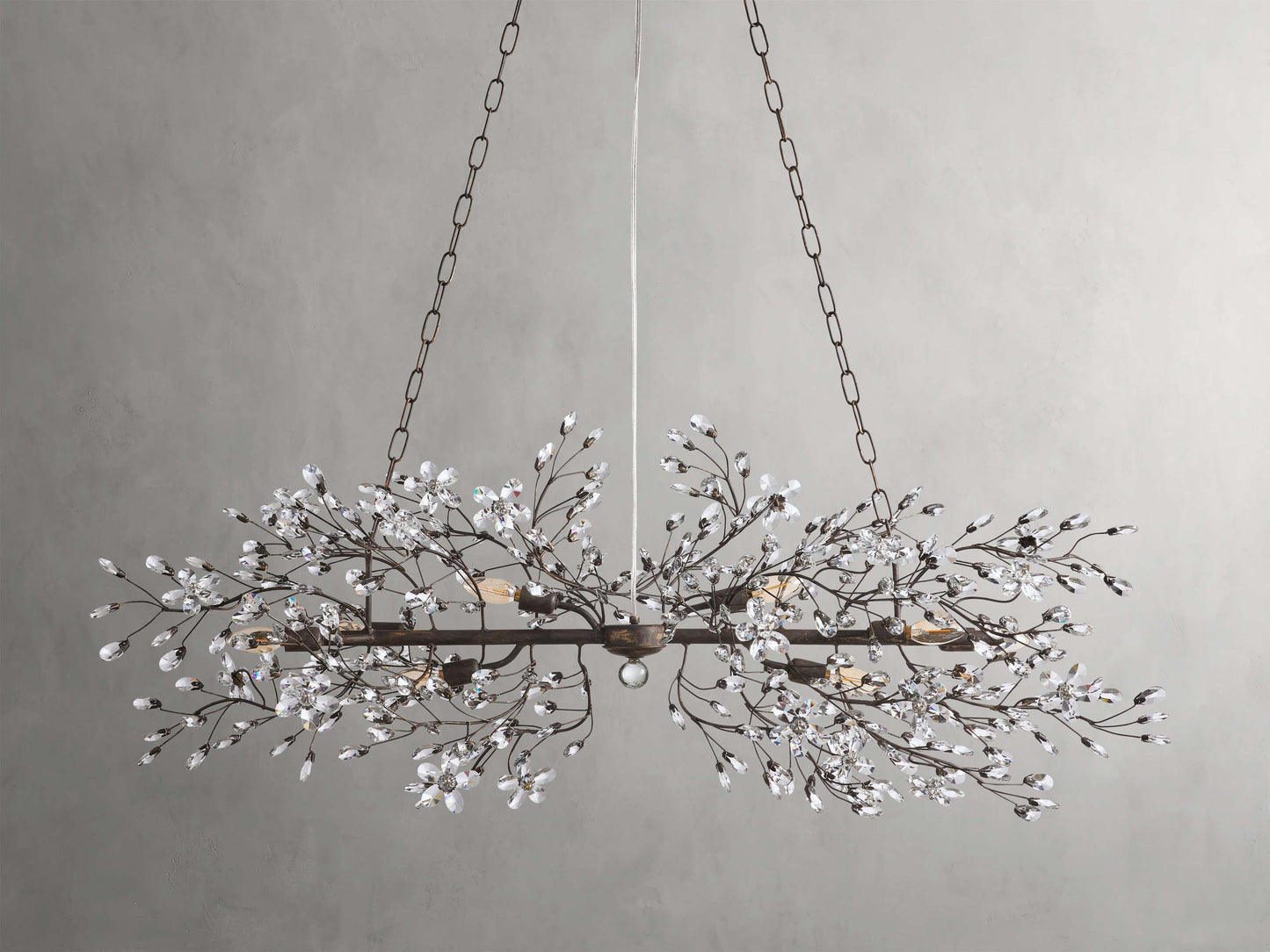 Italian Crystal Floral Branch Chandelier