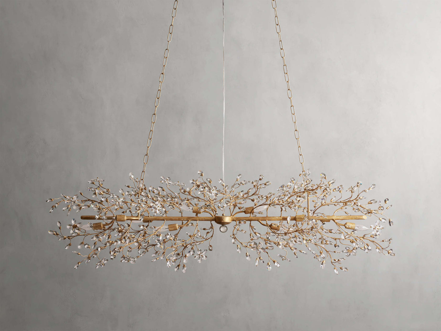 Italian Crystal Floral Branch Chandelier