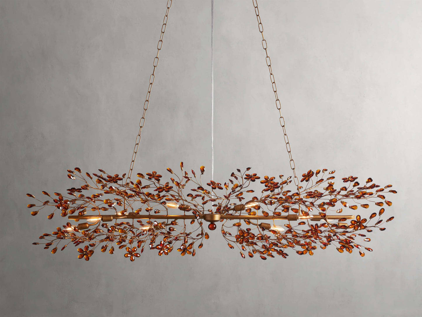 Italian Crystal Floral Branch Chandelier