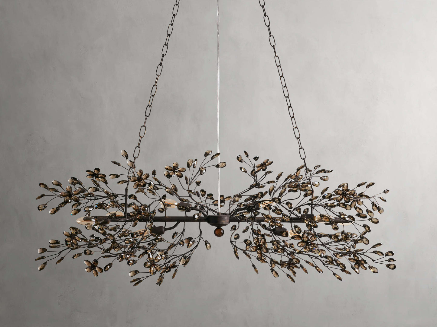 Italian Crystal Floral Branch Chandelier