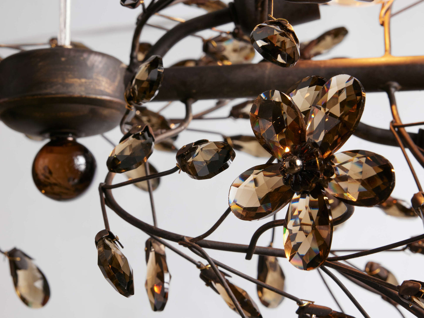 Italian Crystal Floral Branch Chandelier