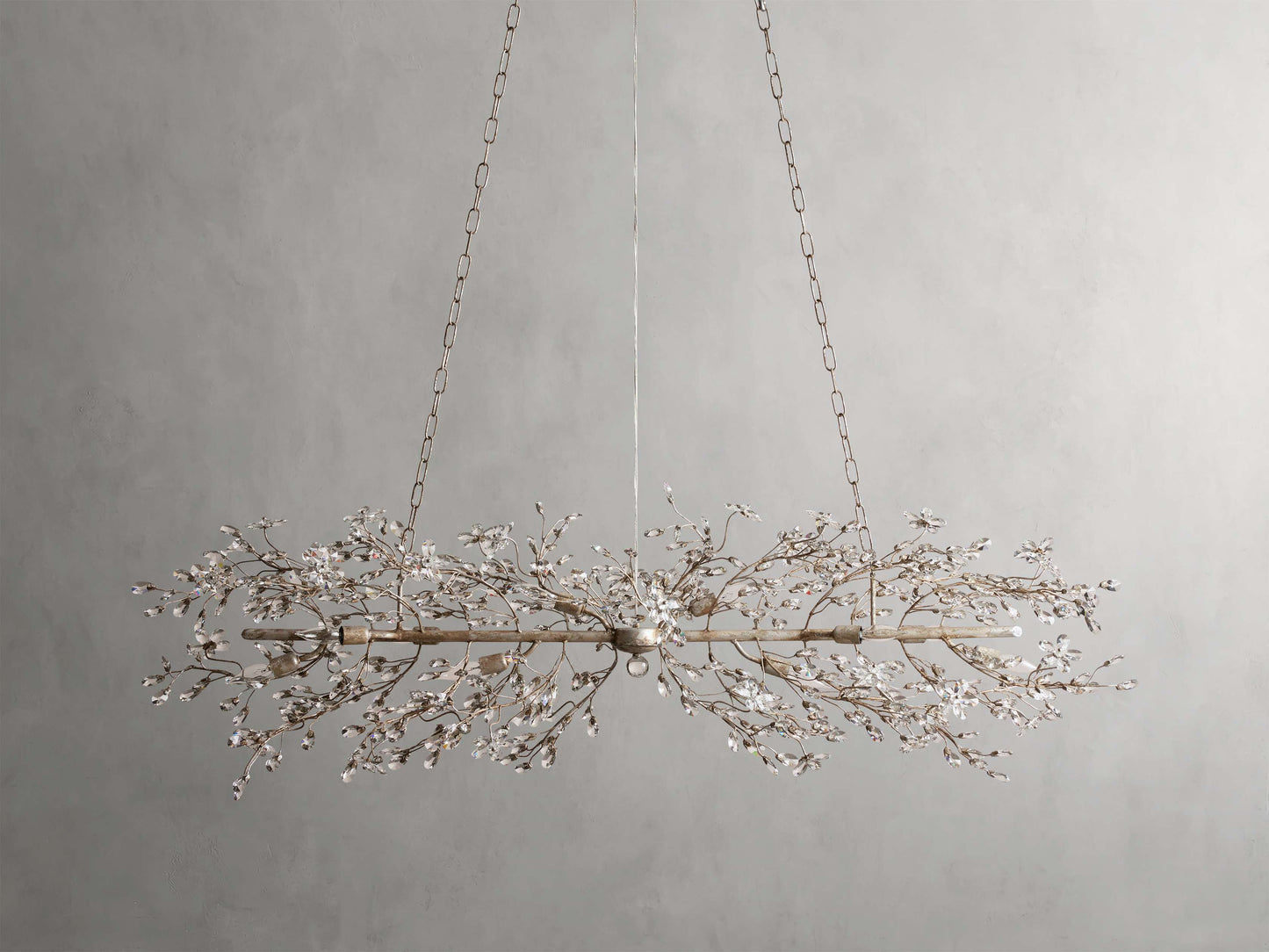 Italian Crystal Floral Branch Chandelier