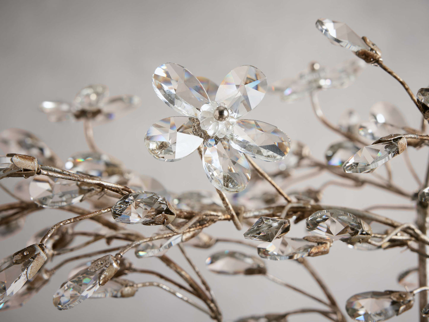Italian Crystal Floral Branch Chandelier