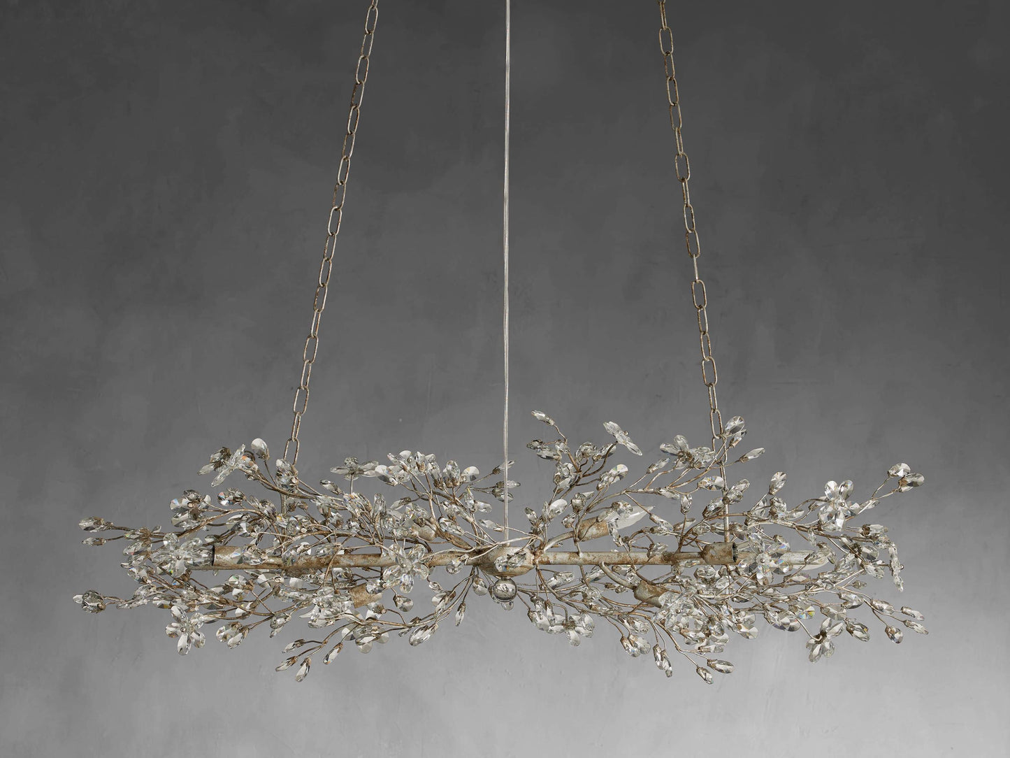 Italian Crystal Floral Branch Chandelier
